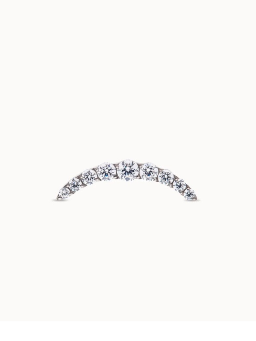 Rowan Titanium CZ Cluster Flat Back Ear Crawler Stud